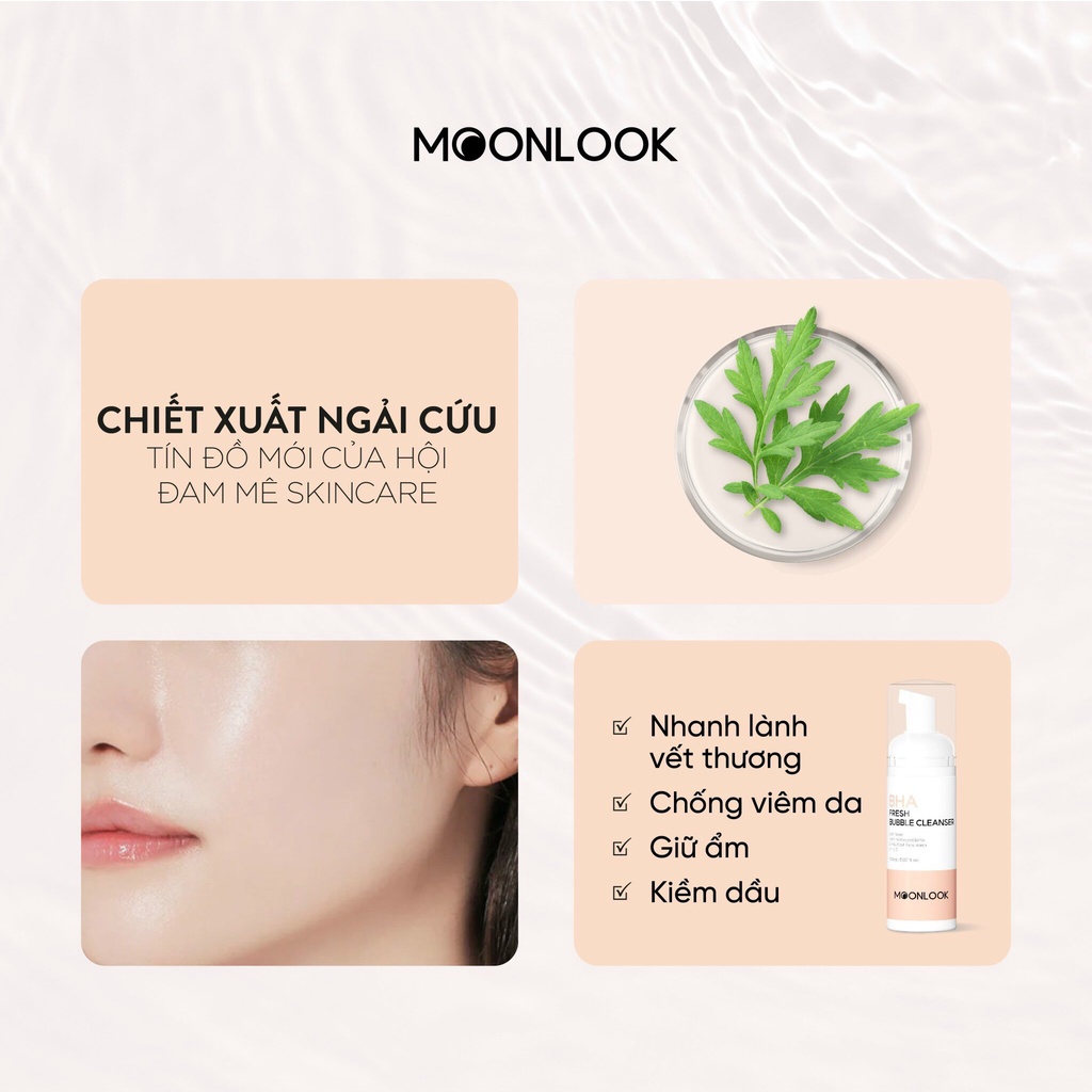 Sữa rửa mặt tạo bọt BHA MoonLook 150ml