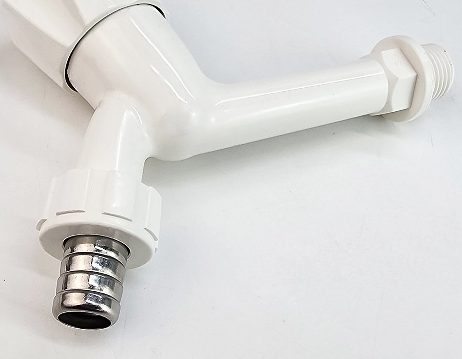 Bộ 3 vòi hồ tay núm tròn nhựa PP trắng, thân dài, ren 21-27mm Eurolife EL-HN06 (Trắng) (3 cái)