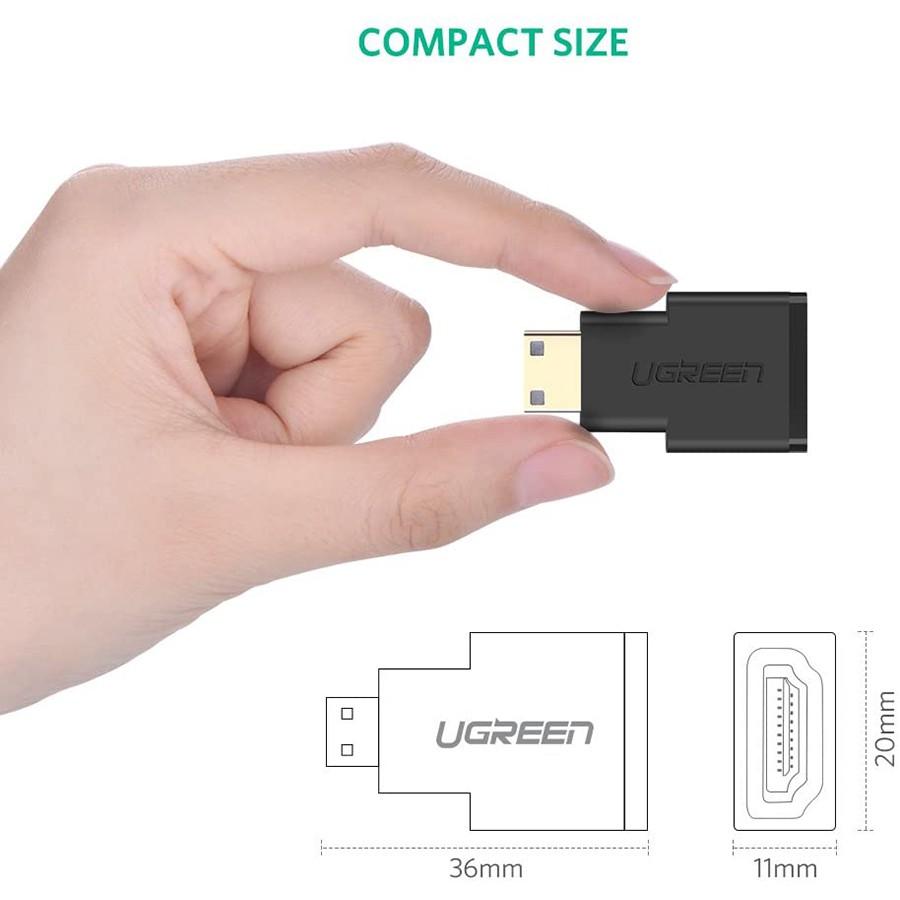 Đầu chuyển đổi Mini HDMI sang HDMI Ugreen 20101 chính hãng - Hàng Chính Hãng