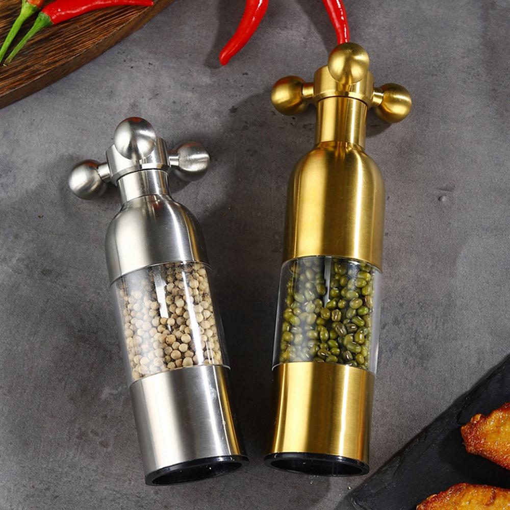 Đồng Hồ Nam Dây Thép Không Gỉ Máy Xay Bằng Tay Muối Và Cối Xay Tiêu Lõi Gốm Mè Gia Vị Máy Xay Tiện Ích Cụ Nhà Bếp BBQ Phụ Kiện