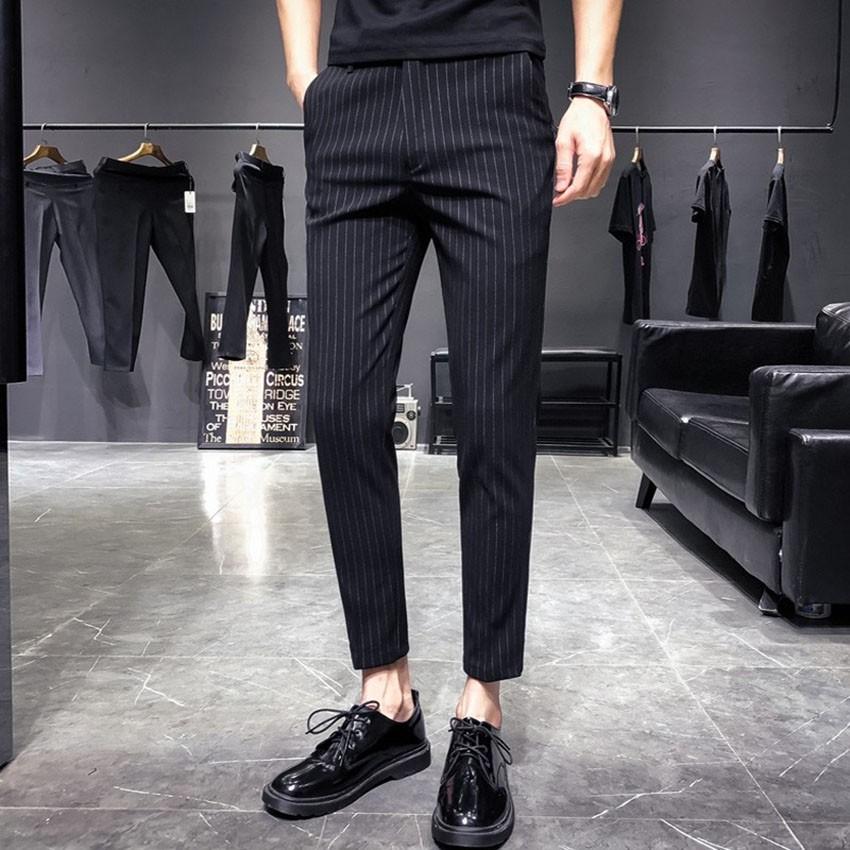 Quần âu nam BATIR kẻ sọc chất vải cotton 3 màu cao cấp , quần tây nam phong cách trẻ trung