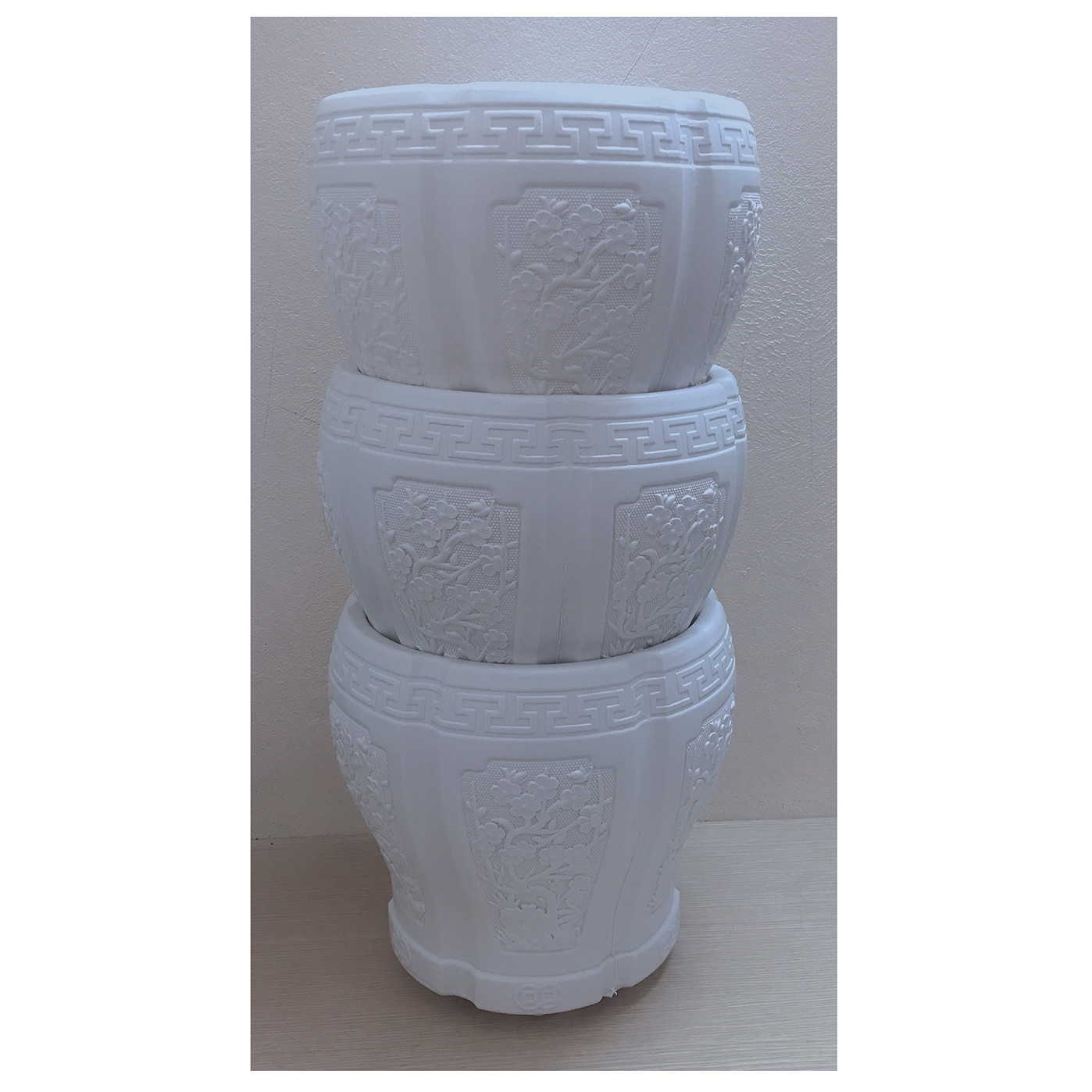 3 Chậu Nhựa Trồng Hoa, Cây Cảnh Bông Đào Kích Thước 30x32Cm