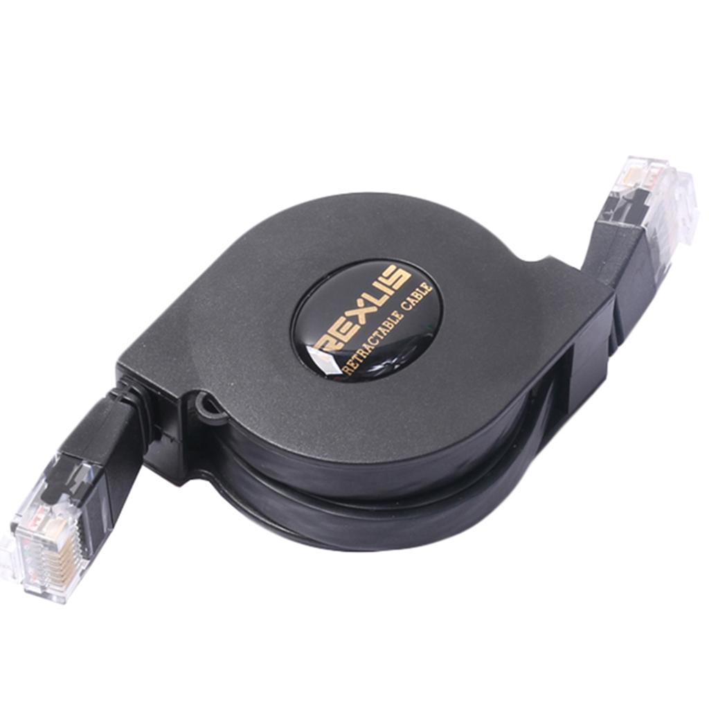 5x Flat CAT6 Patch Ethernet LAN Network Retractable Cable 2m