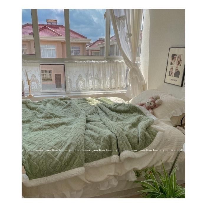Chăn Cừu Len Trơn Phong Cách Hàn Quốc _ Shinbedding