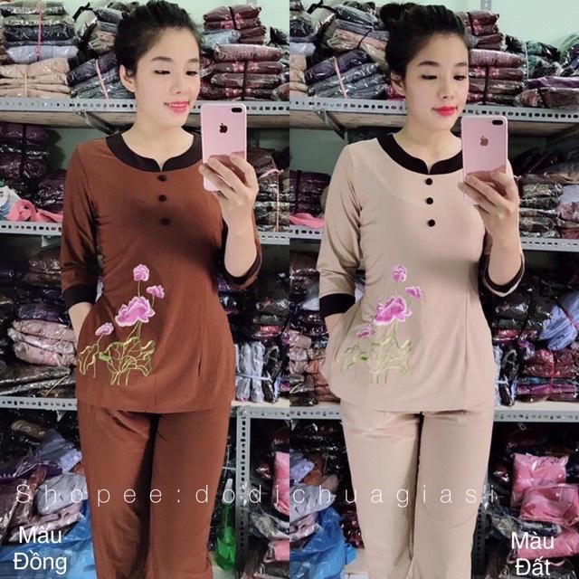 ĐỒ LAM ĐI CHÙA  Mẫu Thun Lạnh Cao Cấp