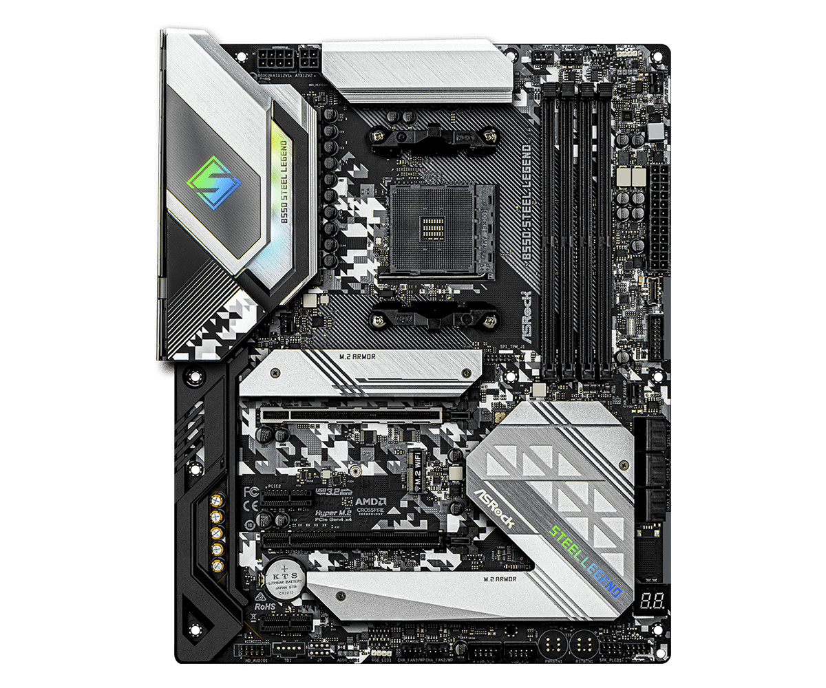 Bo mạch chủ Mainboard ASRock B550 Steel Legend Supports 3rd Gen AMD AM4 Ryzen - Hàng Chính Hãng