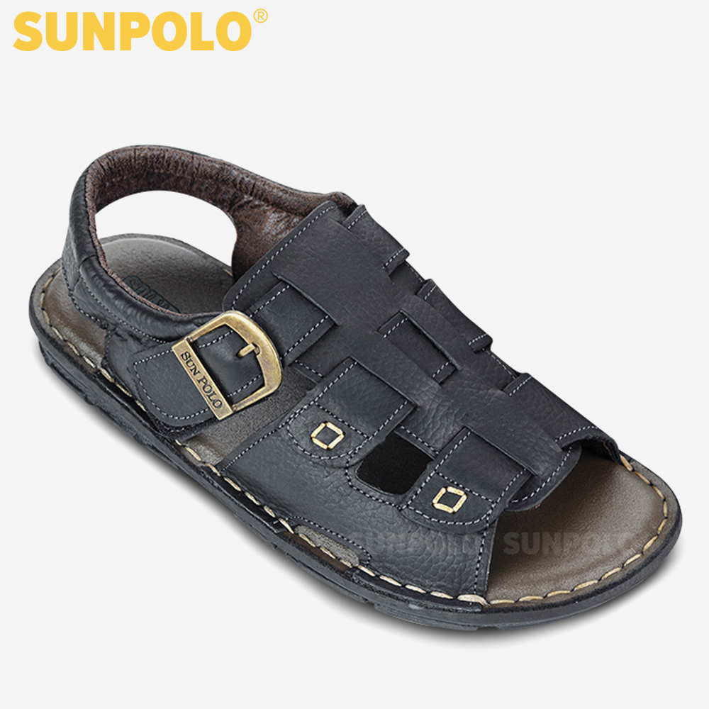 Giày Sandal Nam Da Bò Cao Cấp SUNPOLO SUSDA22N