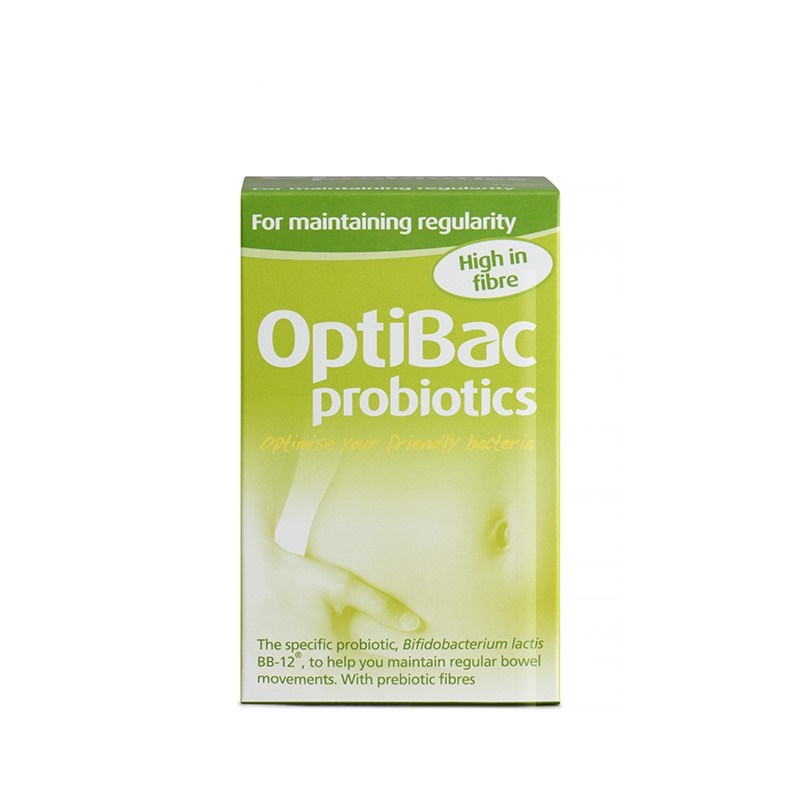 OptiBac Probiotics For Maintaining Regularity - Men vi sinh bổ sung chất xơ hộp 30 gói