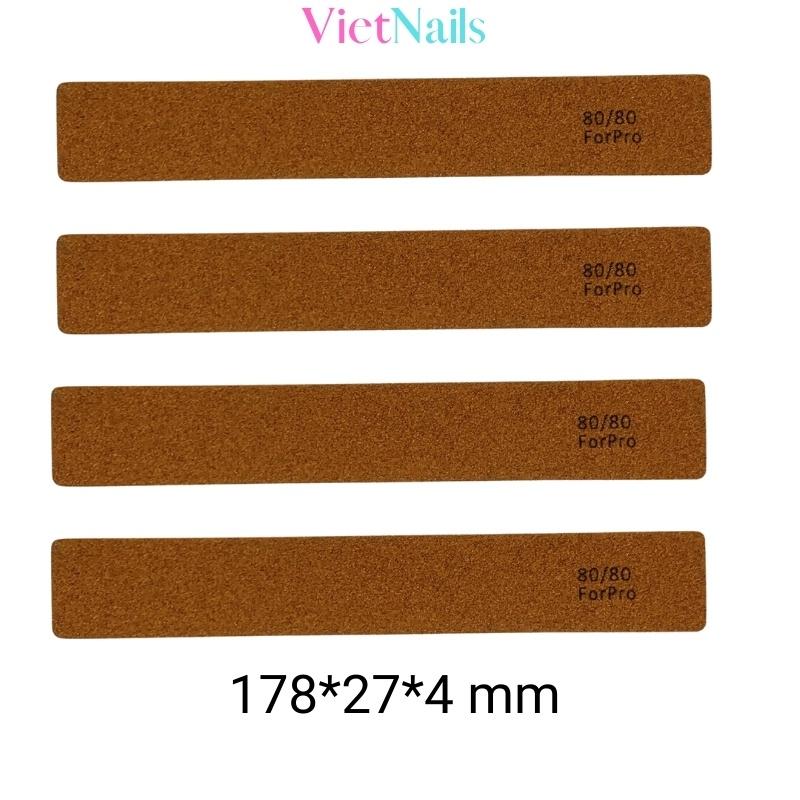 Dũa Móng Bột Móng Gel, Dũa Móng Nail Hai Mặt Giấy Nhám Chỉ Số Nhám 80/80