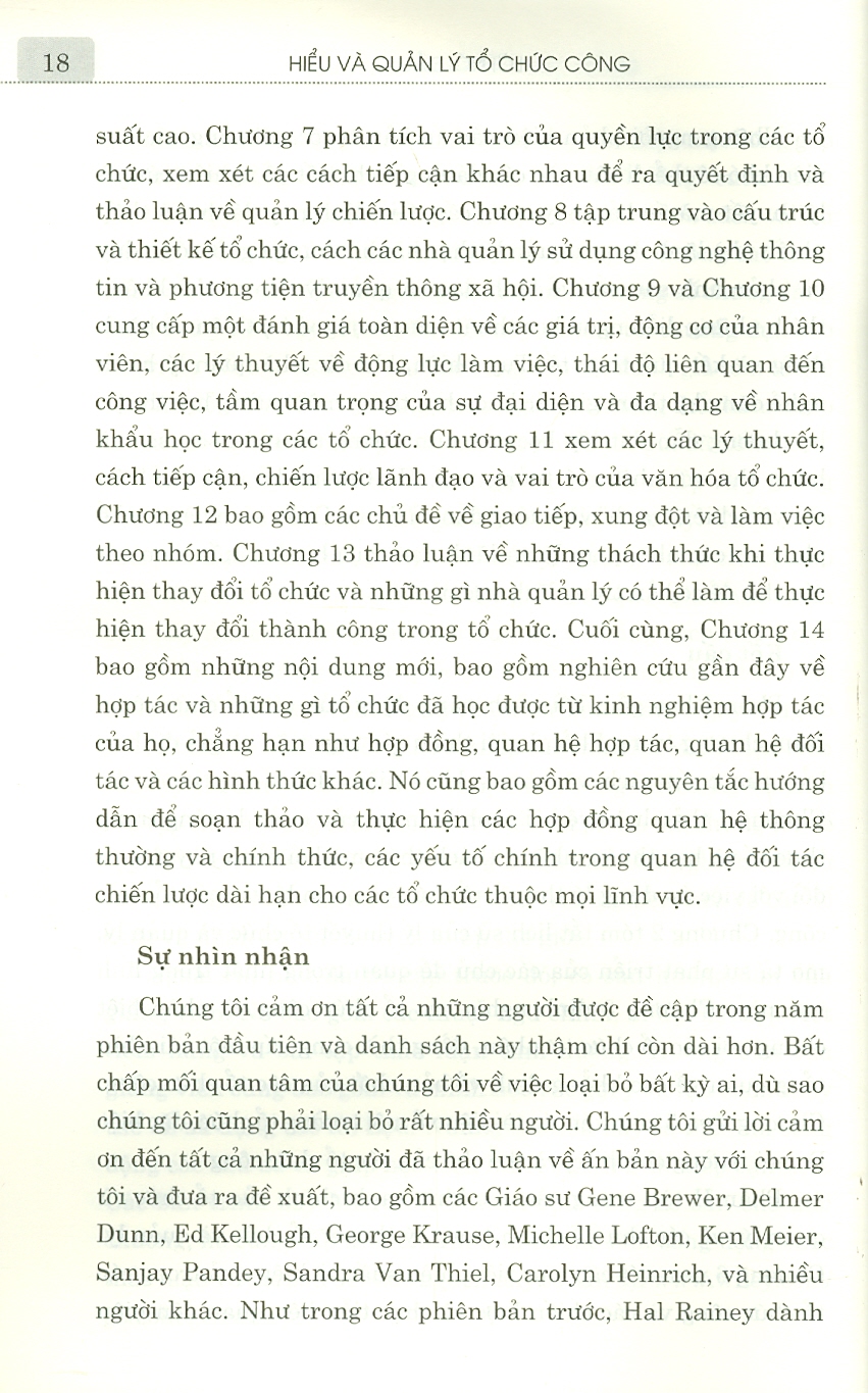 Hiểu Và Quản Lý Tổ Chức Công