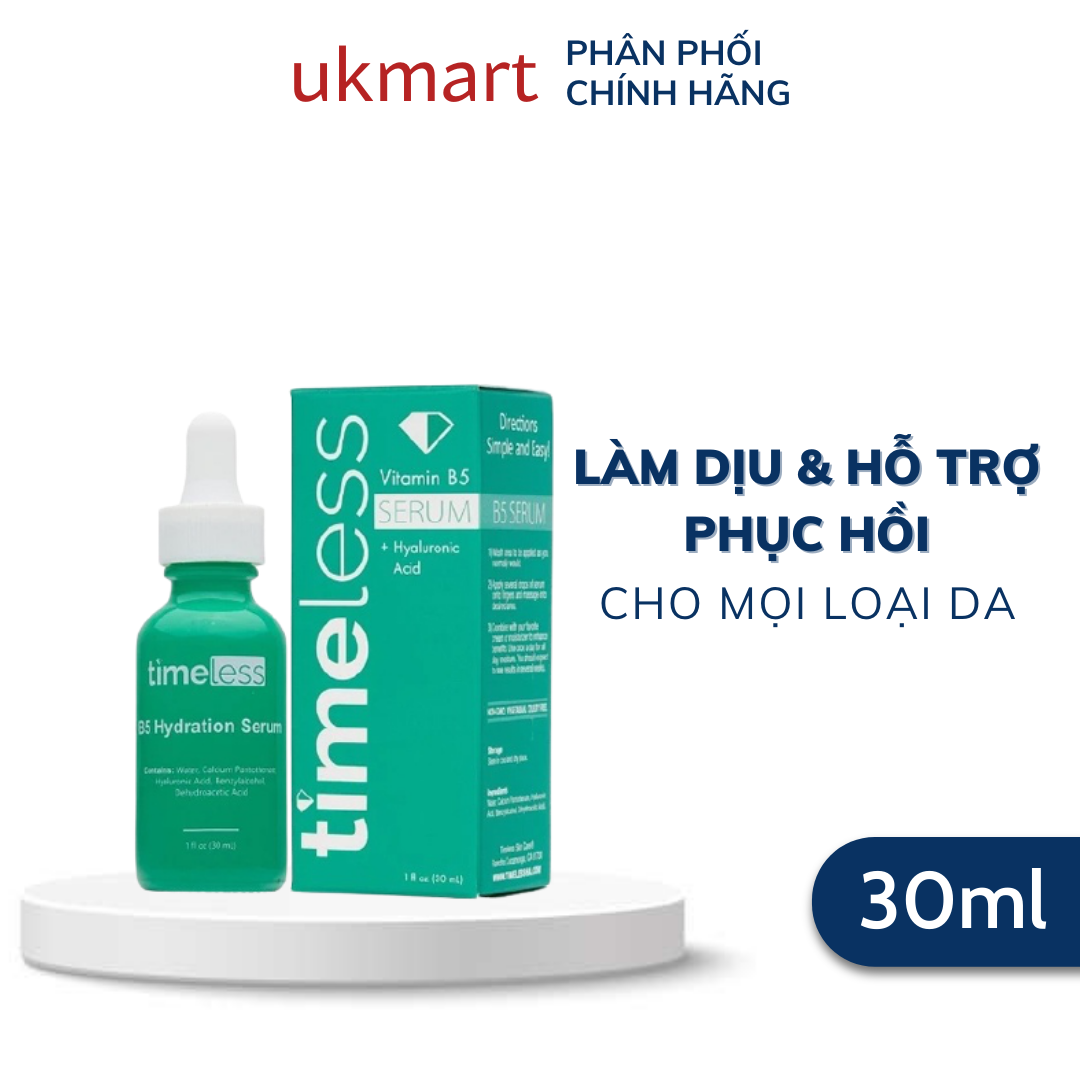 Serum Timeless Vitamin B5 Làm Dịu Và Phục Hồi Da 30ml