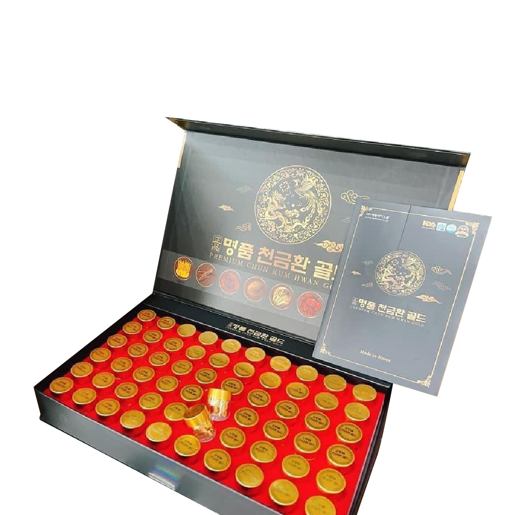 Viên uống phòng ngừa đột quỵ An cung ngưu hoàng bản premium hộp đen 60 viên Hàn Quốc