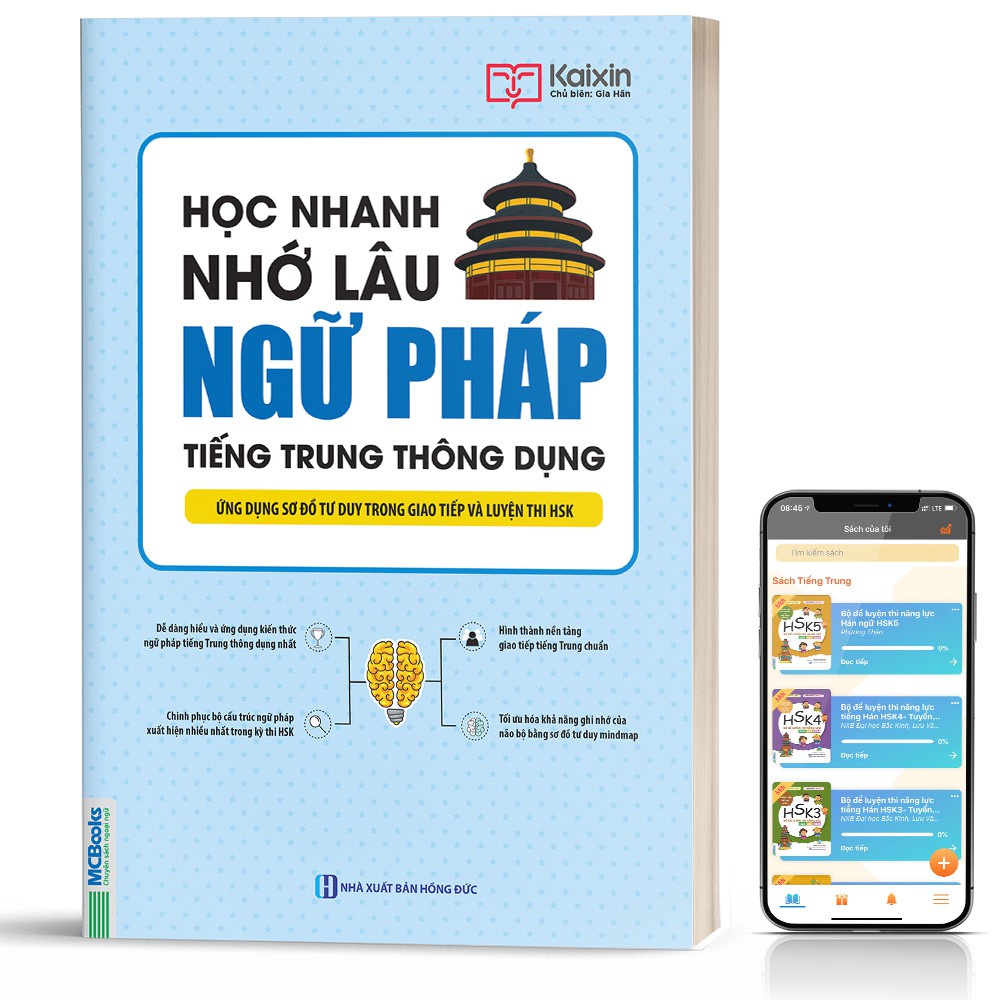 Sách Học Nhanh Nhớ Lâu Ngữ Pháp Tiếng Trung Thông Dụng - Ứng Dụng Sơ Đồ Tư Duy Trong Giao Tiếp Và Luyện Thi HSK