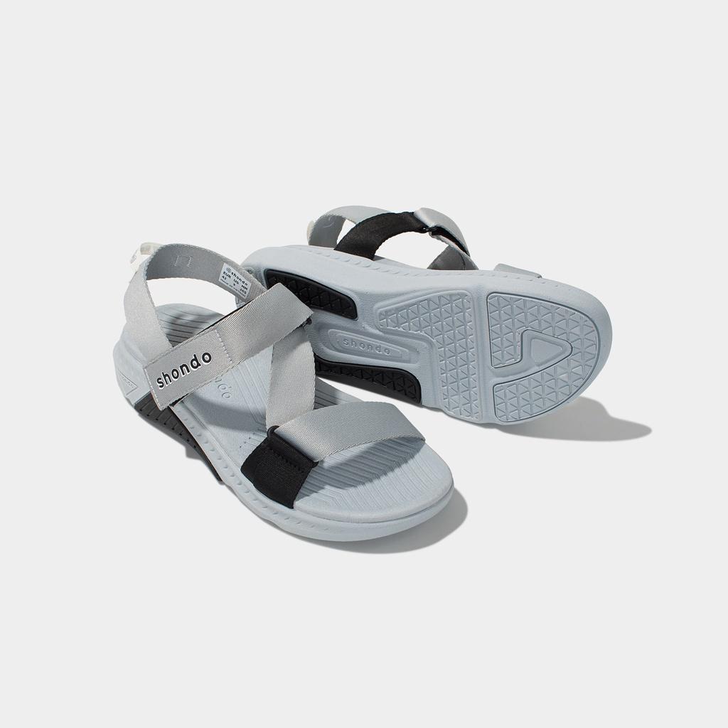 [ Chính hãng ] Giày Sandals Nam Nữ Shondo F7 Racing Xám Phối Đen F7R1020