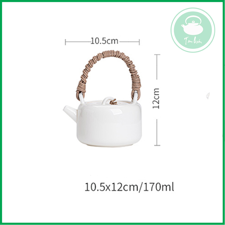 Ấm trà sứ Tuyền Châu 170ml