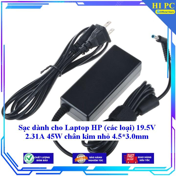 Sạc dành cho Laptop HP 19.5V 2.31A 45W chân kim nhỏ 4.5*3.0mm - Kèm Dây nguồn - Hàng Nhập Khẩu