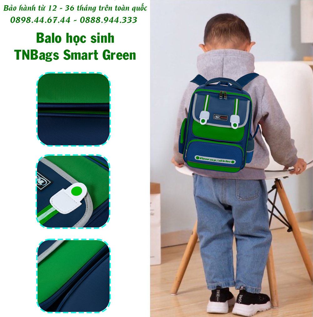 Balo học sinh cao cấp TNBags Smart Green TN.B 3111