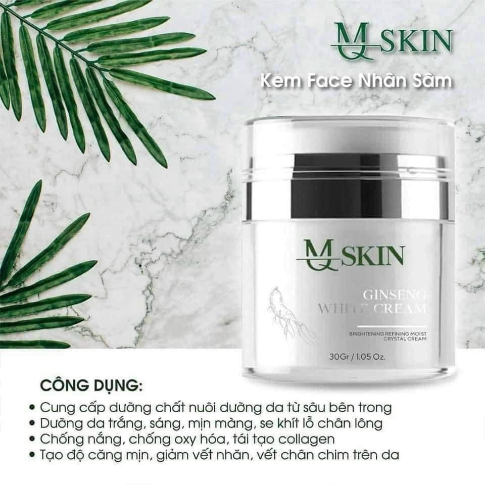 Kem face nhân sâm dưỡng trắng da Ginseng White Cream  nhân sâm giúp dưỡng da trắng mịn hồng hào, căng bóng, nuôi khoẻ làn da, tái tạo hệ sợi collagen cho da 30gr 