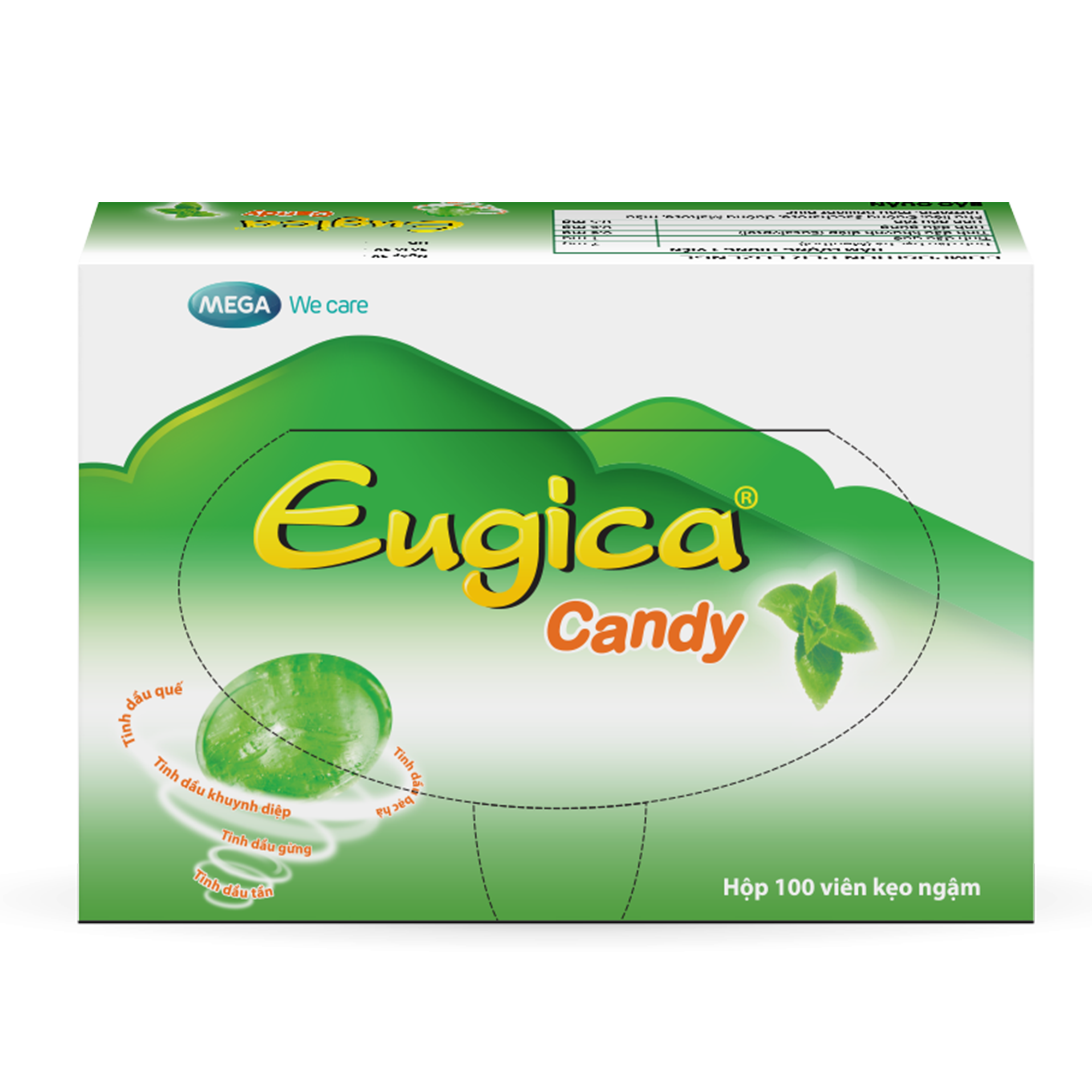 Kẹo ngậm thảo dược EUGICA CANDY (Hộp 100 viên)