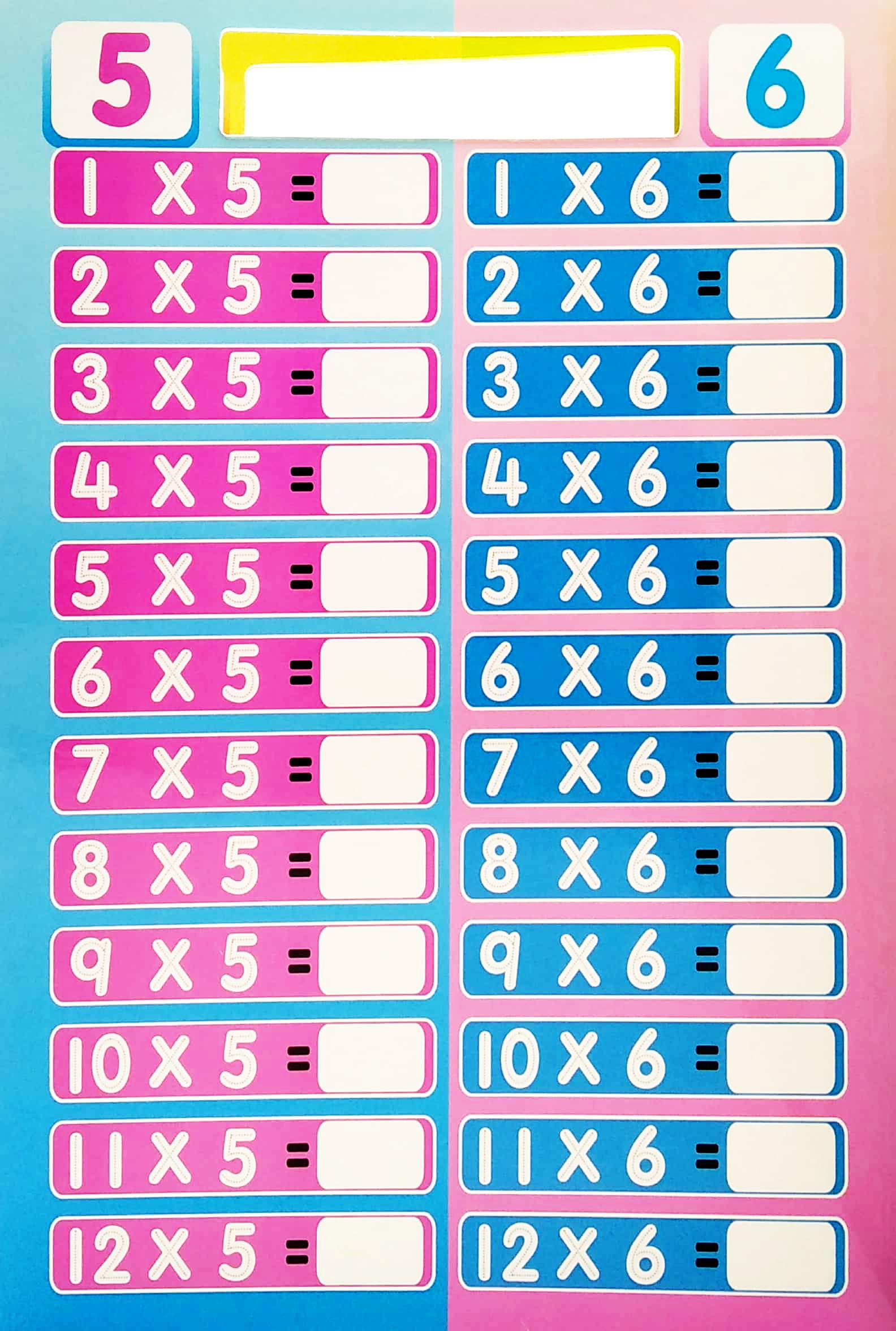 Writing Practices For Little Hands: Times Tables