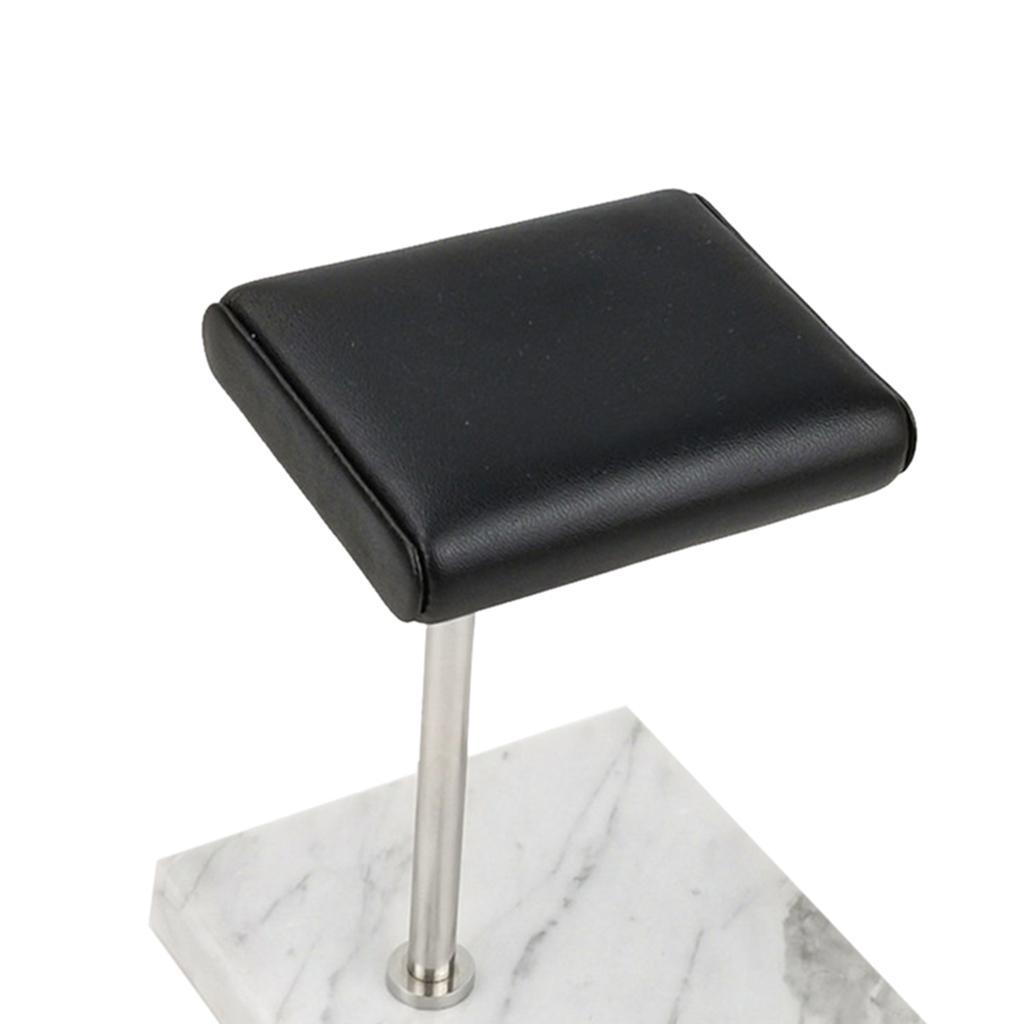 2pcs Green Marble Base & PU Watch Holder Stand for Display