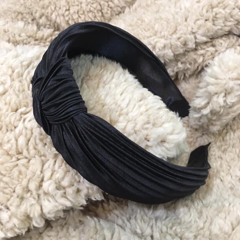Bờm turban vải lụa nhăn mẫu siêu chất
