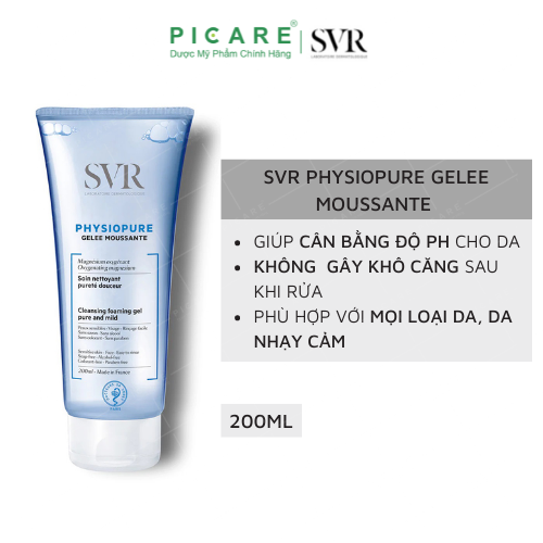 Sữa Rửa Mặt Dành Cho Da Nhạy Cảm SVR Physiopure Gelée Moussante 200ml