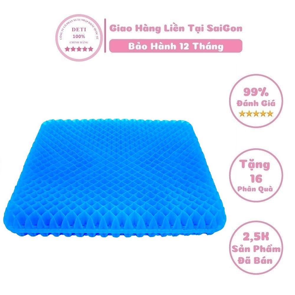 Đệm ngồi 3d thoáng khí 2 lớp gel tổ ong silicon cho người ngồi lâu lót mông chống mỏi