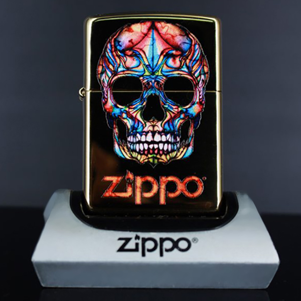 Bật Lửa Zippo 254b Colorful Skull