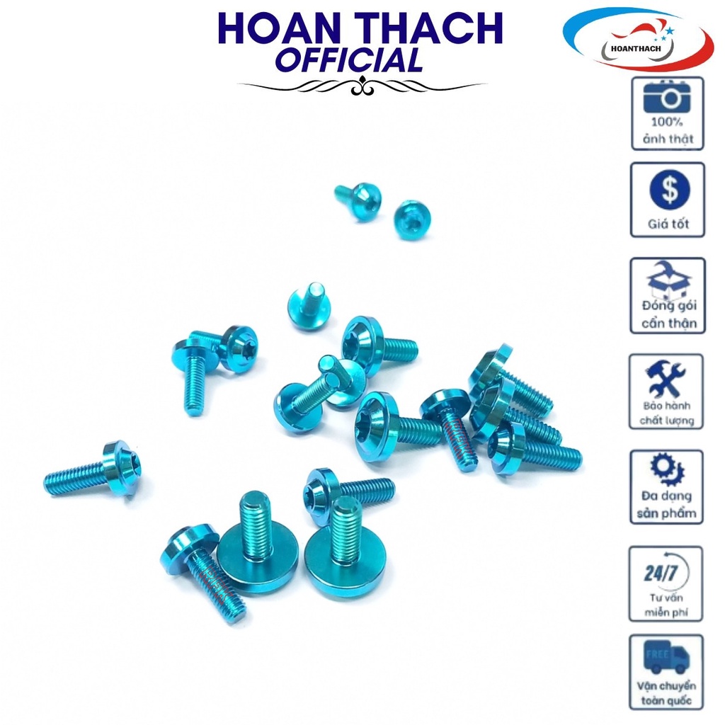 Bộ Ốc Áo Titan Xanh Lục bảo Xe máy Winner X (18 con ) ( 6 con : 6L15 - 12 con : 5L15 ) HOANTHACH SP019149