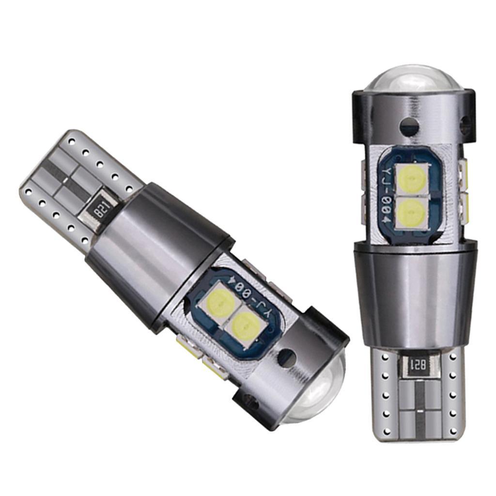 Pair T10-3030-10SMD 6000K White 1200LM LED Reading Light Bulbs Kit