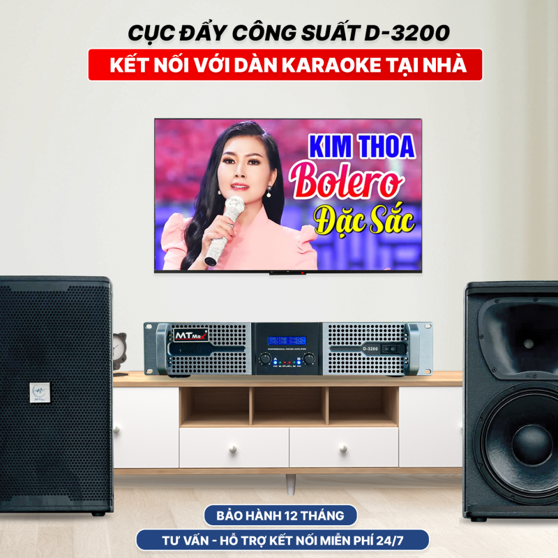 Cục Đẩy Sông Suất 32 Sò MTMAX D3200 – Main Công Suất 2 Kênh Và 8 Tụ Đánh Được Loa Bass 25, Bass30 Dễ Dàng, Sơn Tĩnh Điện, 2 Quạt Tản Nhiệt, Bảo Hành 12 Tháng HÀNG CHÍNH HÃNG