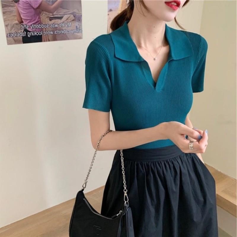 Áo cộc tay cổ bẻ năng động