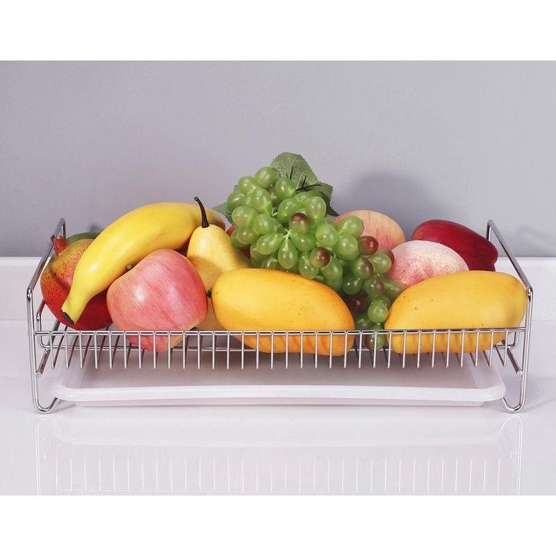Kệ úp cốc kệ đựng hoa quả có khay hứng nước INOX304