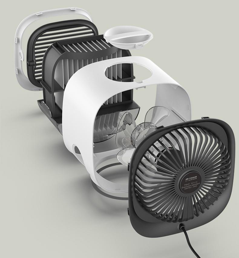 Quạt điều hòa làm mát bằng hơi nước kiêm đèn ngủ Mini Air Cooler