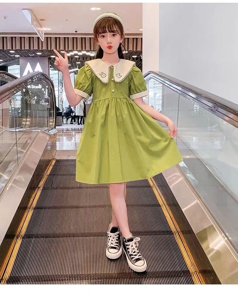 DONGSHOP Váy mùa hè cho bé gái 2023 Hàn Quốc Váy mùa hè cho trẻ em