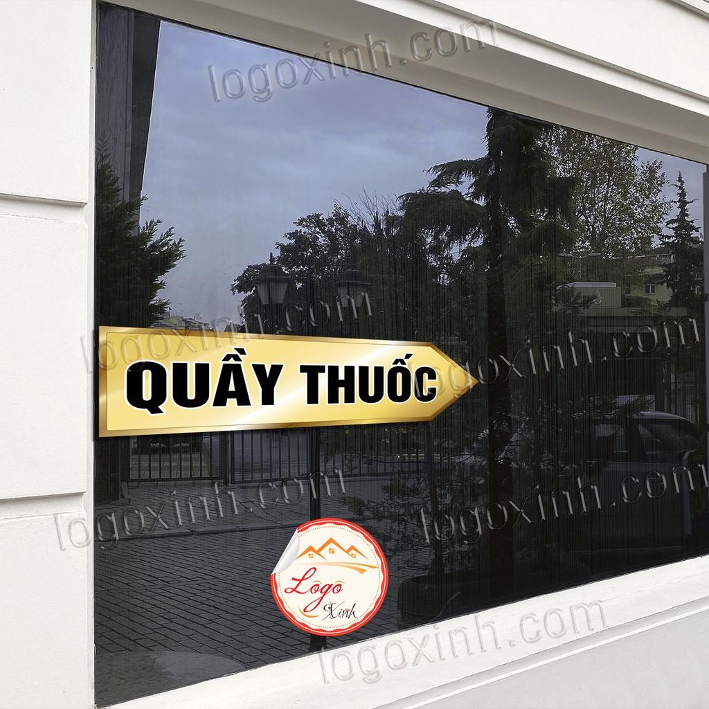 MẪU MŨI TÊN- Decal Bảng Hiệu Trang Trí Decor Tiệm Barber, Nail, Nối Mi, Hair Salon..., Quầy Dịch Vụ - Chống Nước