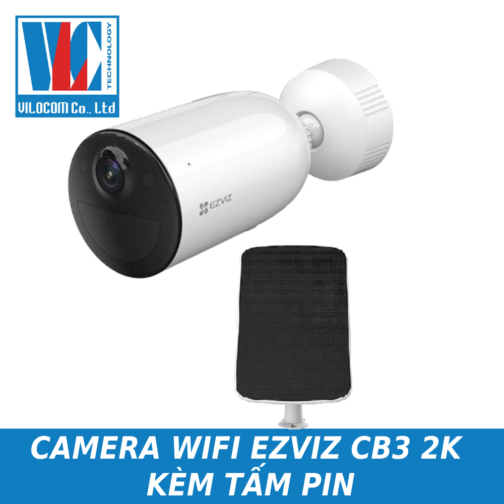 Camera Ezviz CB3 Camera an ninh không dây chạy bằng pin dung lượng 5200mAh Quay màu ban đêm Đàm thoại 2 chiều - HÀNG CHÍNH HÃNG