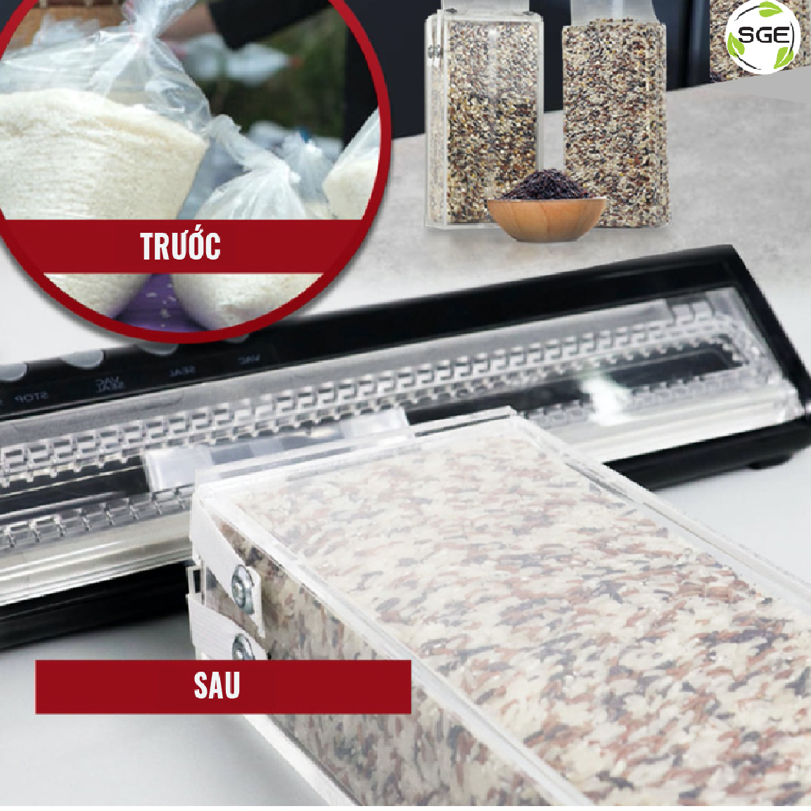 Hộp Định Hình Gạo RB2000. Chế Tạo Từ Nhựa Acrylic Đặc Biệt Dày Dặn Và Cứng Cáp, Chịu Được Lực Tác Động Cao Từ Bên Ngoài.