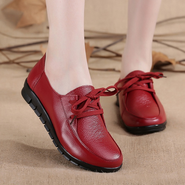 Giày lười Slip on nữ da mềm đế chống trượt 666