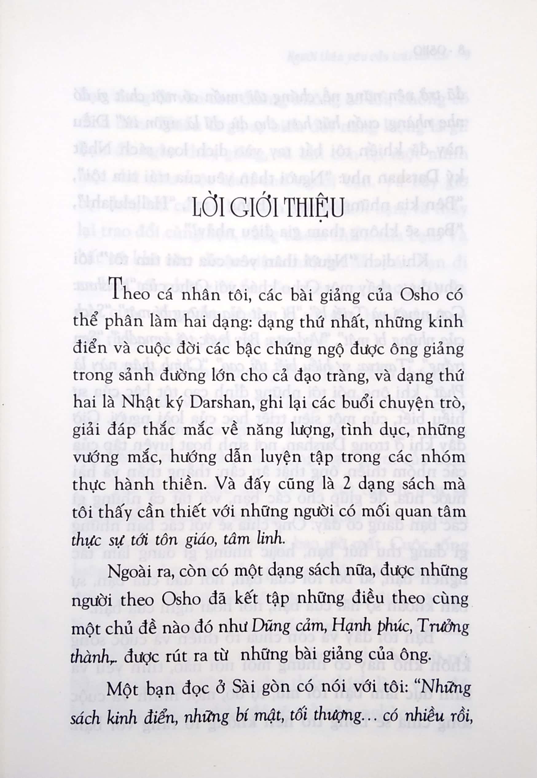 Osho - Người Thân Yêu Của Trái Tim Tôi - (CT)