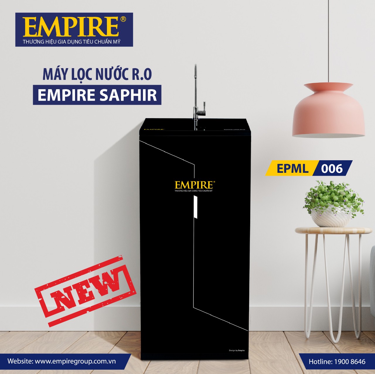 Hình ảnh Máy Lọc Nước Empire - Shapir 9 cấp 1 vòi Model EPML006 - Hàng Chính Hãng