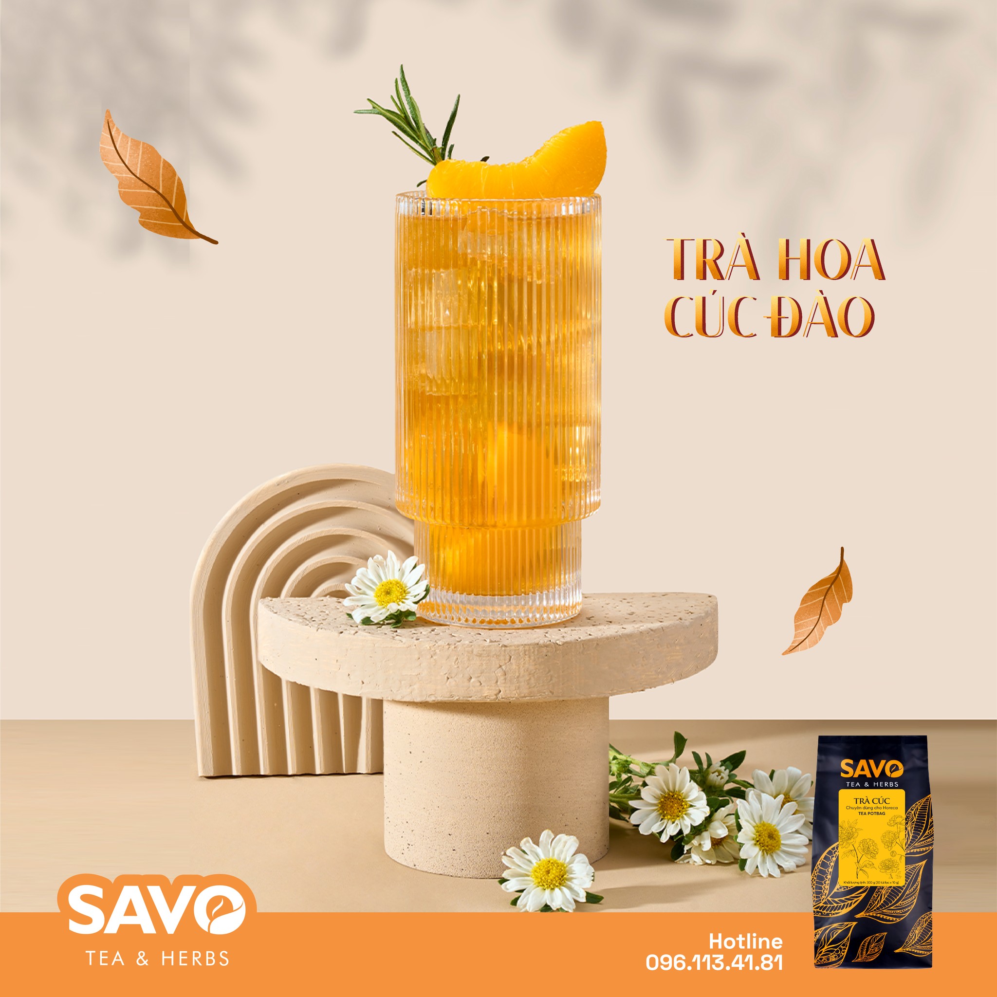 SAVO Trà Hoa Cúc - Túi 30 gói x 10gr