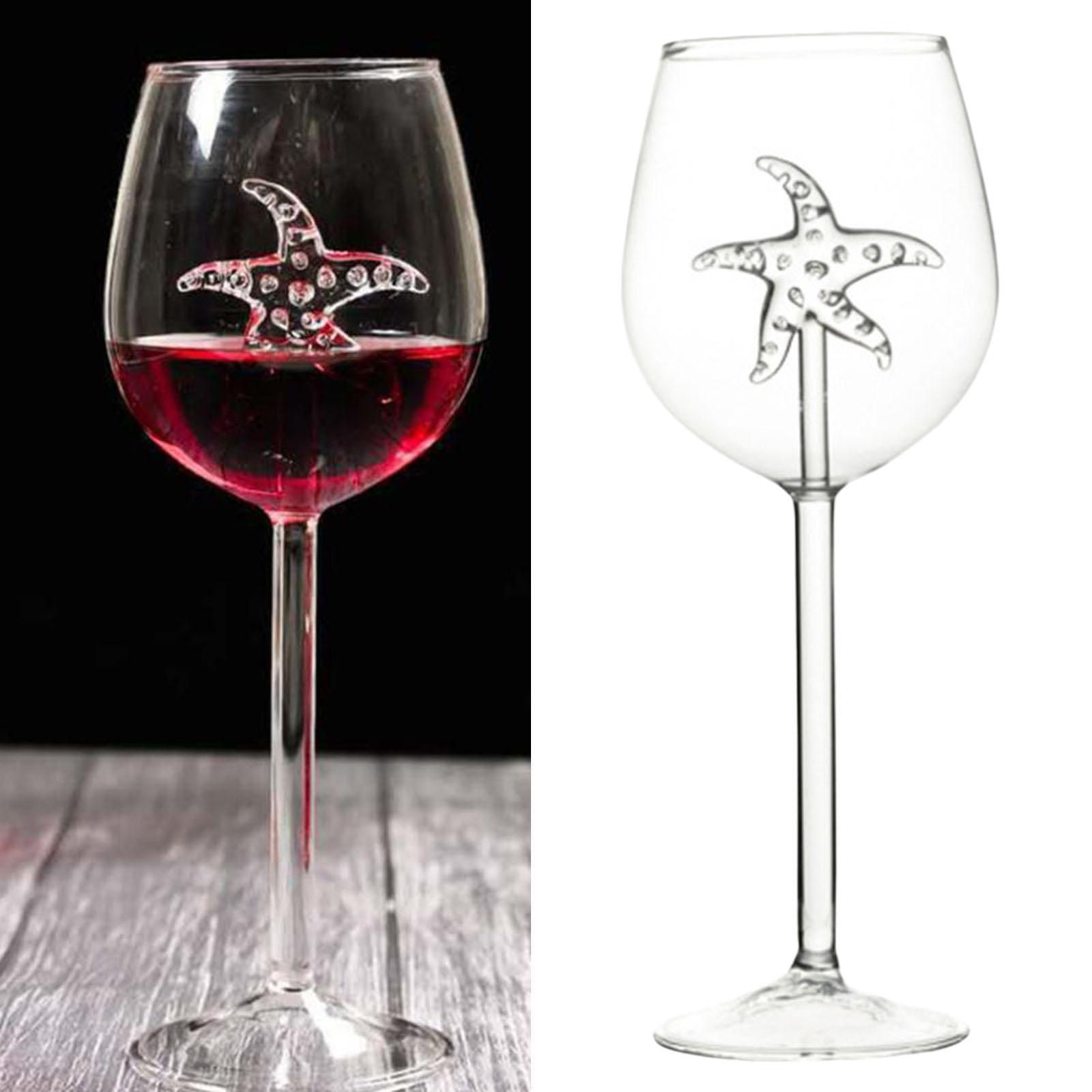 Creative Red Wine Glass 300ml High Borosilicate Glass Cup Goblet for Wedding Restaurant