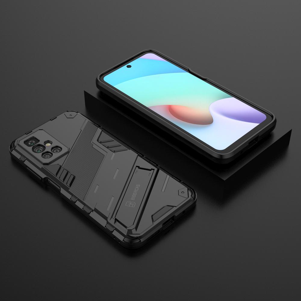 Ốp lưng cho Xiaomi Redmi 10, Ốp chống sốc Iron Man PUNK cao cấp kèm giá đỡ cho Redmi 10 2022