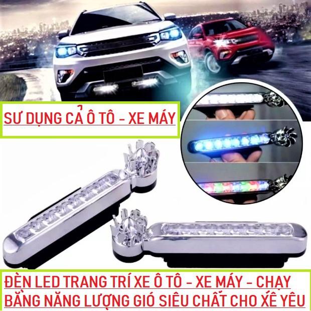 BỘ 2 ĐÈN LED NĂNG LƯỢNG GIÓ TRANG TRÍ Ô TÔ XE MÁY - ĐỒ CHƠI Ô TÔ