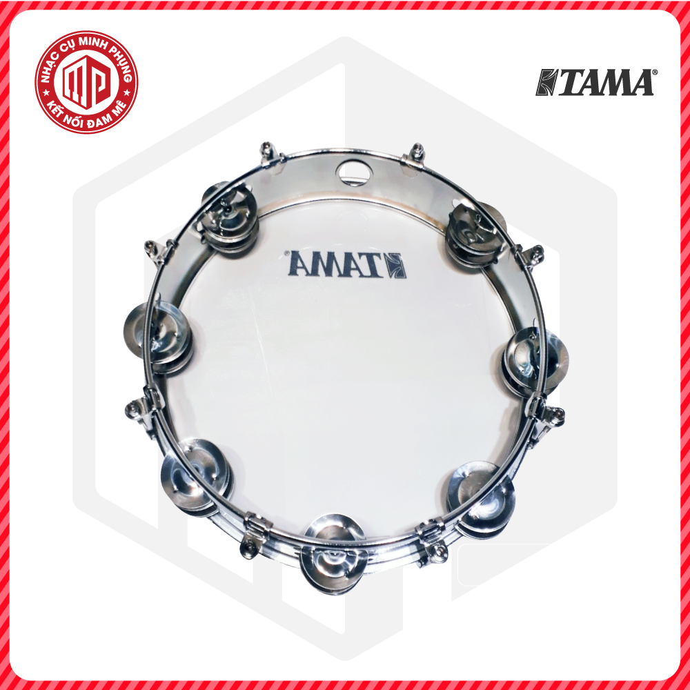 Combo Trống lắc tay/ Lục lạc gõ bo/ Tambourine + Bao đựng/ Túi đựng - Model TAMA TMT-10 (TMT10) - Nhiều màu lựa chọn - Hàng chính hãng