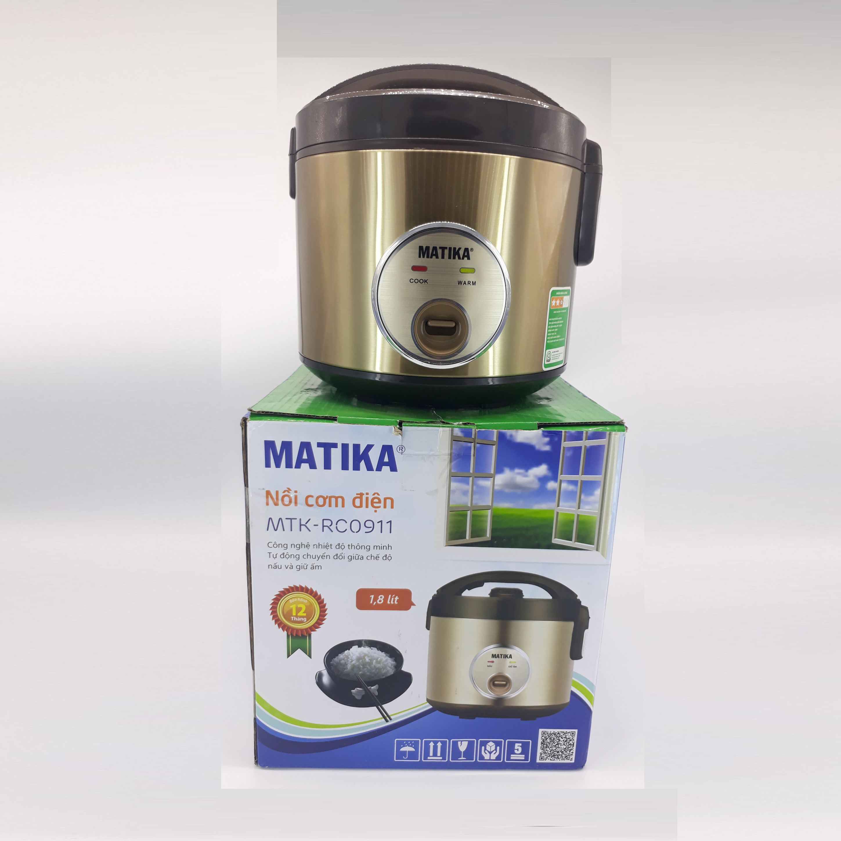 Nồi cơm điện Matika MTK - RC0911 - Hàng chính hãng