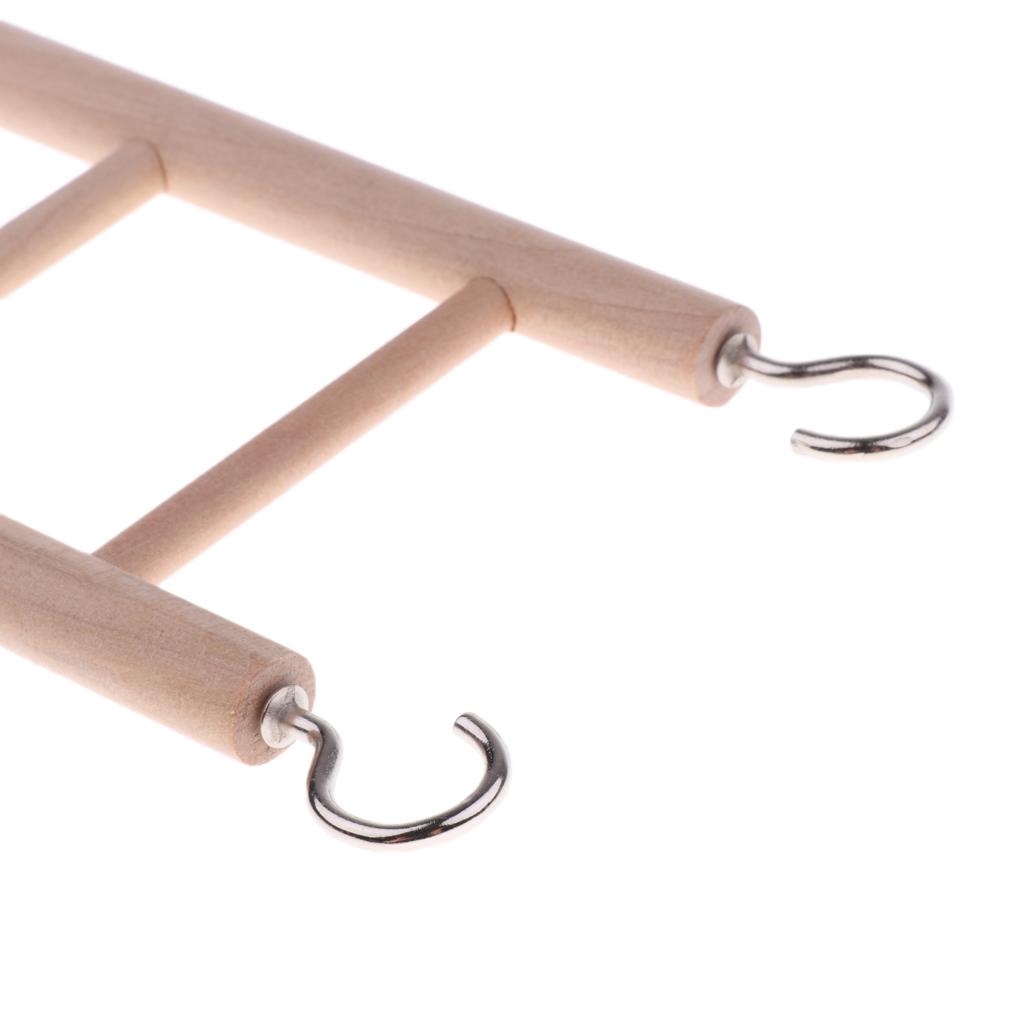 2xBird Toy Wooden Ladder 8 & 6 Step for Parrot Budgie Chinchilla Stand Perch