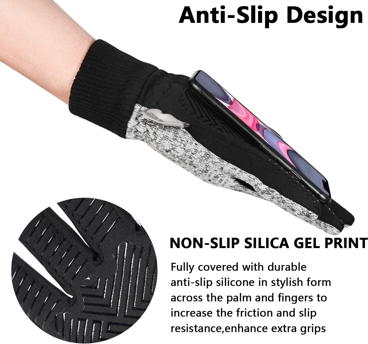 Găng Tay Da-20 ℉ 3M Thạch Lót Nhiệt Găng Tay Dành Cho Nam Nữ Thời Tiết Lạnh Ấm Găng Tay Chạy Bộ Găng Tay Cảm Ứng màn Hình Xe Đạp Găng Tay